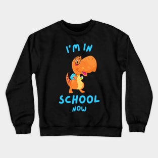 Schoolchildren Cute Dinosaur T-Rex School Start Crewneck Sweatshirt